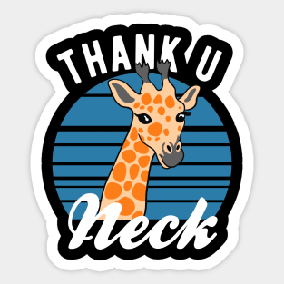 Giraffe - Thank U Neck Sticker